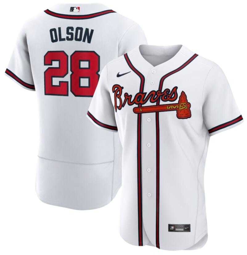 Braves 28 Matt Olson White Nike Flexbase Jersey Dzhi,We sell and wholesale Braves 28 Matt Olson White Nike Flexbase Jersey Dzhi on line form chian!